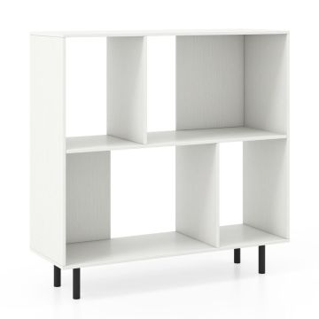 Vaba seisev riiul 90x30x90cm, valge/musta värvi