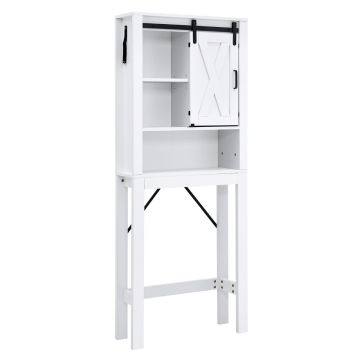 Vannitoakapp 84x17x128cm, valge värv