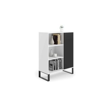 Kapp Fondi 116,4x90x40 cm, valge/must