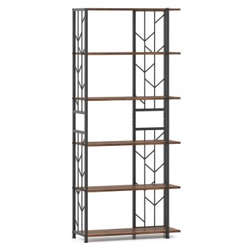Seisev riiul 80x31x180cm, pruun/must värv