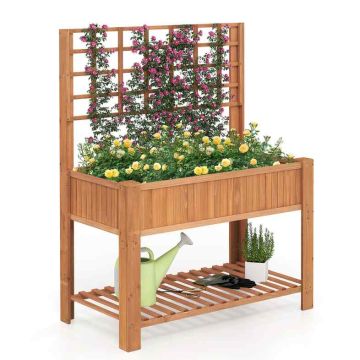 Поднятая грядка 116x59x150см, коричневого цвета