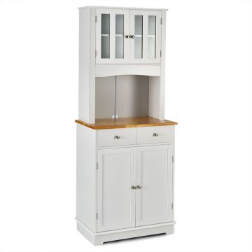 Buffet 68x40x170cm, valge/pruuni värvi