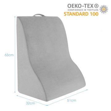 Подушка для чтения 51x32x63см, серого цвета