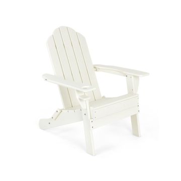 Adirondack outdoor chair, foldable, White, 89 × 78 × 99 cm