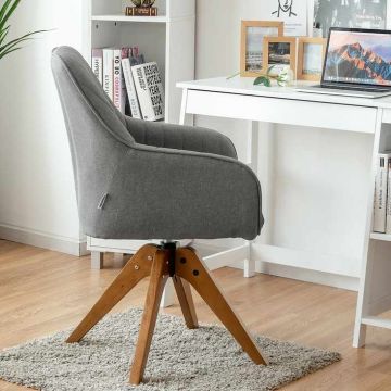 Accent armchair, 360° swivel, 59.69 × 60.96 × 92.71 cm