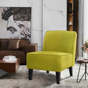 Accent armchair, Green, 24 × 32.7 × 28.7 inches
