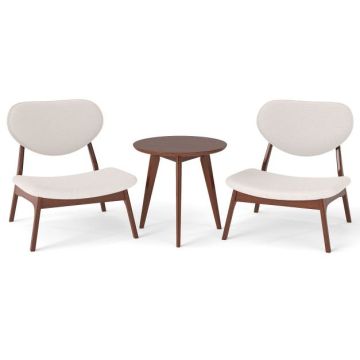 Set of accent chairs, 2 armchairs and a side table, 73 × 73 × 67 cm