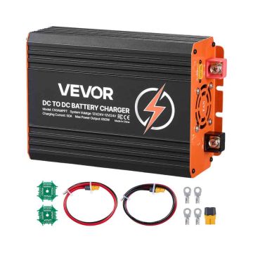 Akulaadija VEVOR C50AMPPT, 650 W, 50 A, 27 × 13 × 21 cm