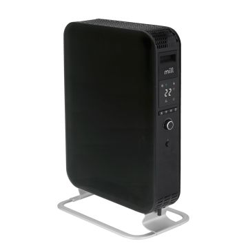 Õliradiaator Mill OIL2000WIFI3, 3 võimsusastet, Must, 42 × 65,6 × 26,1 cm