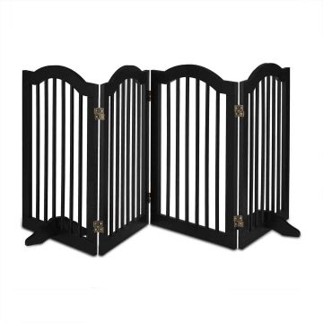 Kaitsepiire Relaxdays, 4 osa, Must, 70 × 205,5 × 30 cm