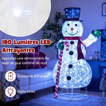 Valgustatud jõululumememm, 180 LED-lampi, 75 × 65 × 150 cm