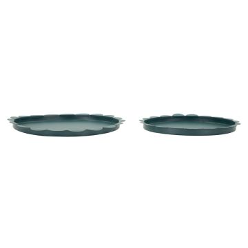 Set of round trays Saturn, 2 pcs, Ø 33 × 2 cm; Ø 27.5 × 2 cm
