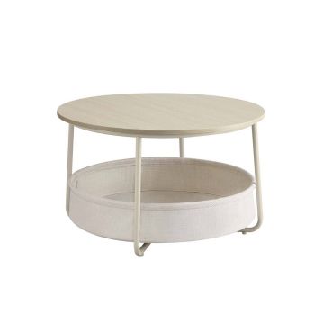 Ümmargune kohvilaud VASAGLE LCT244B56, hoiuruumiga, Ø 75 × 45 cm