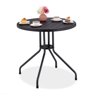 Ümmargune väliköögilaud Relaxdays 10045726, kuni 4 inimesele, Ø 80 × 75 cm