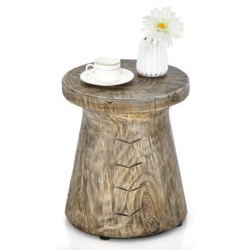 Round outdoor table, 2 purposes, Ø 36.83 × 43.18 cm