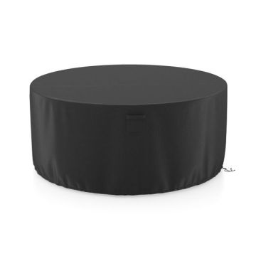 Round patio furniture cover, Black, Ø 158/181/213 × 70 cm