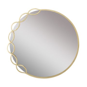 Круглое зеркало Eleonor, Золотистое, 73,5 × 72 × 2 см