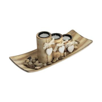Подсвечник для чайных свечей Relaxdays, 3 шт, 34 × 13 × 13 см