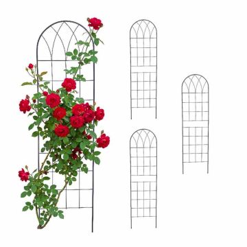 Kaarekujulised taimevõred Relaxdays 10053230.0, 4 tk, 40 × 150 × 1 cm