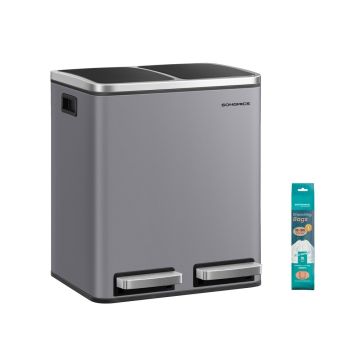Jäätmete sorteerimise prügikast SONGMICS LTB30H, 2 × 15 l, 41 × 47 × 31,5 cm