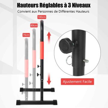 Push-up bars, adjustable, 69 × 49 × 76.5/86/98 cm