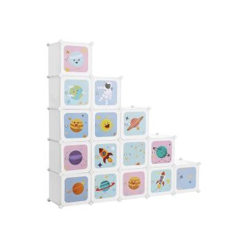 Laste plastikust moodulriidekapp 123x31x123cm, valge