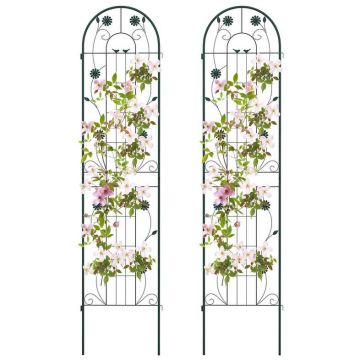 Plant support, 2 pcs, White/green, 86.5 × 20 inches