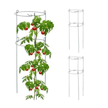 Taimetoed Relaxdays 10044639.0, 3 tk, 2 rõngaga, Ø 26 × 76 cm