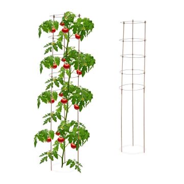 Taimetugede komplekt Relaxdays 10045127.0, 2 tk, kummalgi 5 rõngast, Pruun, 30 × 150 cm
