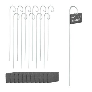Vardaga taimesildid Relaxdays 10046746.0, 12 tk, 10 × 42,5 × 6 cm