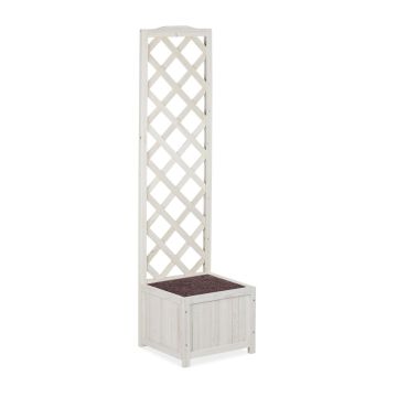 Taimerest Relaxdays, Valge, 145,5 × 38 × 38 cm