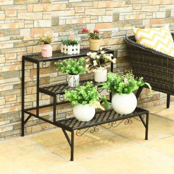Plant stand, 3-tier, 70 × 60 × 60.5 cm