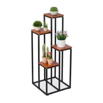 Taimealus Relaxdays, 4 riiulit, 40 × 100 × 40 cm