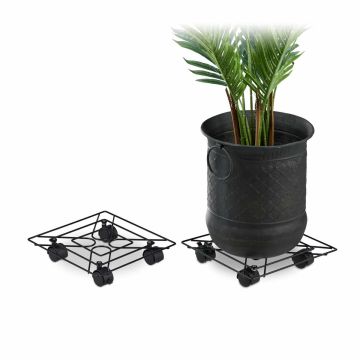 Подставки для растений Relaxdays, 2 шт, 28 × 5,5 × 28 см