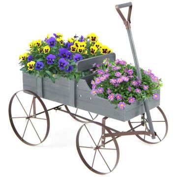 Plant trolley, 2 planting sections, 24.5 × 13.5 × 24 inches