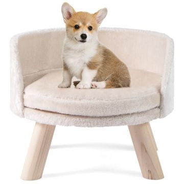 Pet Sofa Bed, Sand, 42 × 42 × 33 cm