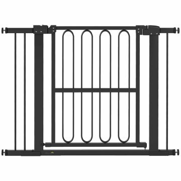 Ворота для домашних животных, регулируемые, 76–104 см, Чёрные, 76–104 × 76 см