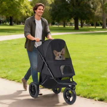 Pet stroller, 3 wheels, 110 × 57 × 105 cm