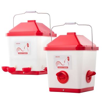 Automaatne kanade söötja ja jootur VEVOR 5GAL F+D, 18,14 kg ja 19 l, 3 ja 6 ava