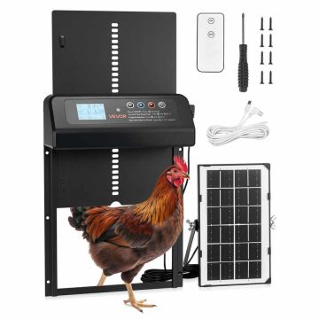 Automaatne kanakuudiuks VEVOR M6, vertikaalselt lükatav, Must, 350 × 250 × 73 mm