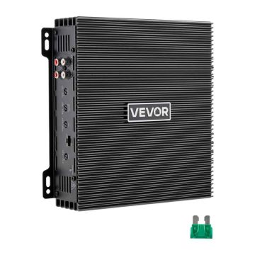Autovõimendi VEVOR MXAB600.2, 2 kanalit, Hall, 21,8 × 21 × 5,4 cm