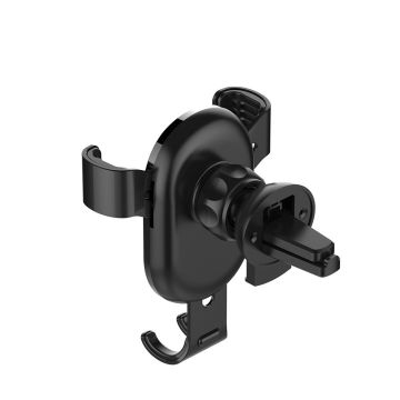 Autotelefonihoidik ColorWay Metallic Gravity Holder For Smartphone, kuni 6,5 tolli, Must