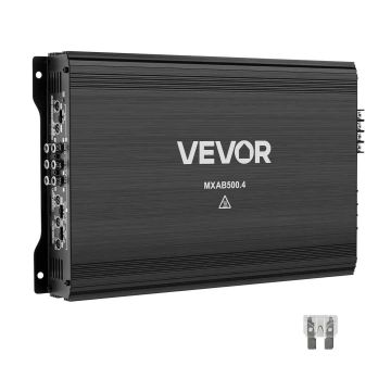 Autohelivõimendi VEVOR MXAB500.4, 4 kanalit, 348 × 215 × 46 mm