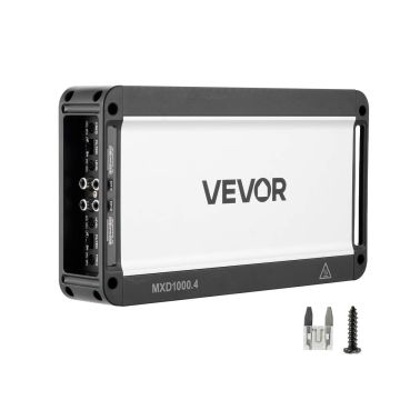 Autohelivõimendi VEVOR MXD1000.4, 4 kanaliga, 264 × 145 × 48 mm