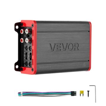 Autohelivõimendi VEVOR MXD200.4, 4 kanalit, Hall, 140 × 85 × 41 mm
