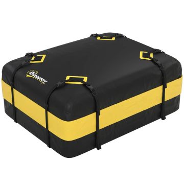 Auto katusepagasikott, 424,5 l, must/kollane, 112 × 43 × 86 cm