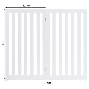 Koerte aed 101x1,5x89cm, valge värv