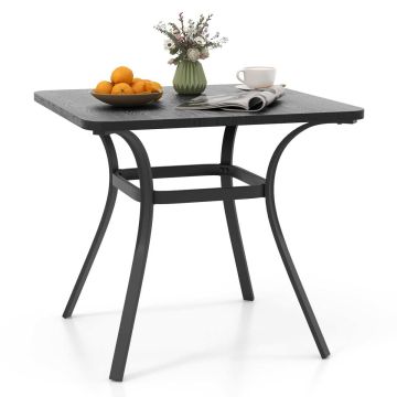 Välistingimuste laud 80x80x73cm, musta värvi