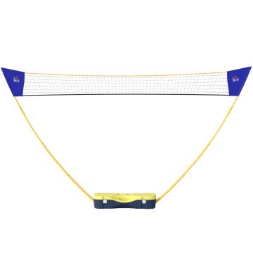 Сетка для бадминтона Homcom 286x33x157см, жёлто-синего цвета