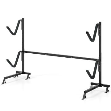 Kayak stand, 4 brackets, 240 × 68 × 140 cm